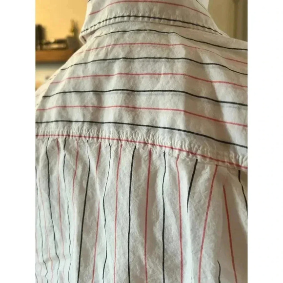 GAP long sleeve pink grey v neck button up womens size small - Picture 8 of 9